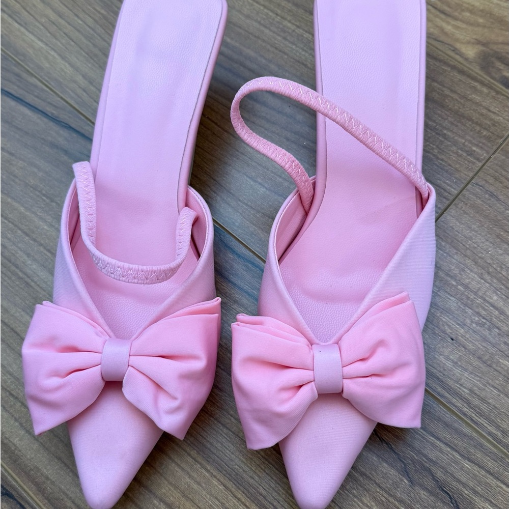 Elegant Pink Bow Women's Shoes